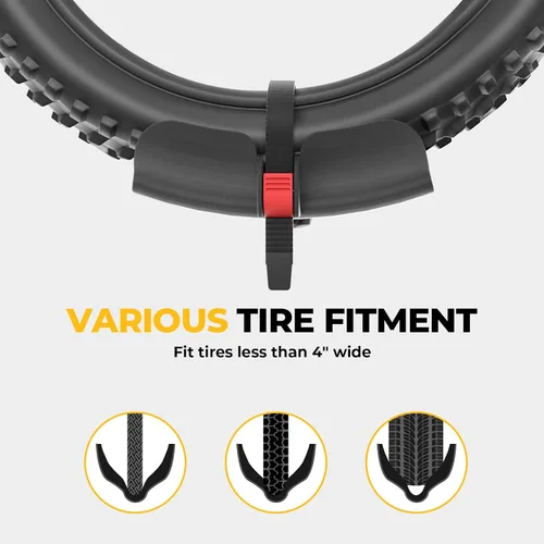 Miniatura 5 de BougeRV - Soporte de enganche para bicicletas de plataforma de 2 pulgadas con doble bloqueo para SUV y camiones, para 2 bicicletas, soporte