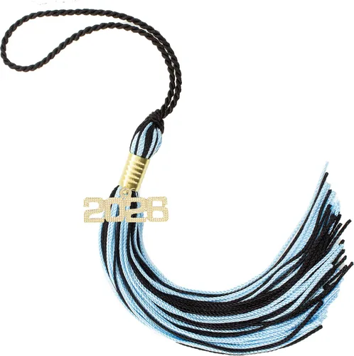 Miniatura 254 de Borla de graduación Aqua 2022, todos los colores escolares disponibles, fabricada en Estados Unidos