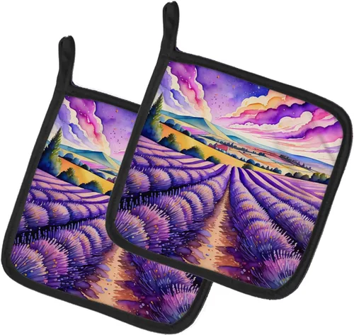 Miniatura 58 de Caroline's Treasures Juego de soportes para ollas de cocina coloridos de Asters, resistentes al calor, almohadillas calientes para cocinar, hornear