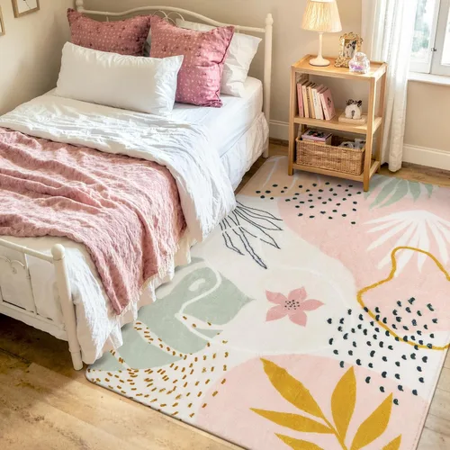 Miniatura 47 de Lahome Alfombra de pasillo rosa - Alfombra de 2x7, alfombra antideslizante lavable para baño, alfombra ligera para piso, alfombras para pasillo