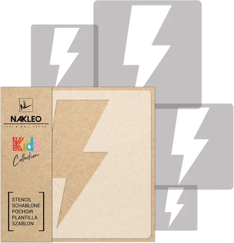 Miniatura 7 de NAKLEO Juego de plantillas de pintura para niños, 5 plantillas de estrellas de 3.5 a 13.4 pulgadas, plantillas de dibujo de plástico y Estrella #2