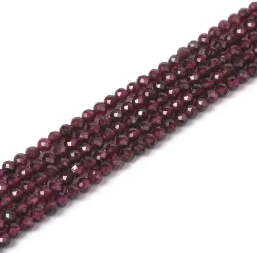 Miniatura 88 de Cuentas redondas facetadas de aguamarina natural de 4mm cuentas sueltas de 16 pulgadas para hacer joyas con cuentas