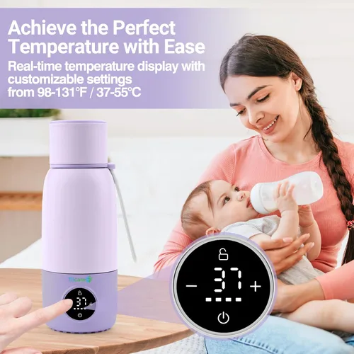 Miniatura 2 de Portable Bottle Warmer for Travel - 17oz 12H Baby Bottle Milk Warmer, Fast Heat Travel Bottle Warmer for Breastmilk, USB Calentador De Biberones on