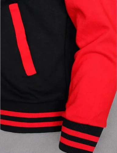Miniatura 8 de BCPOLO Chaqueta de béisbol con capucha Varsity Cotton Letterman Jacket