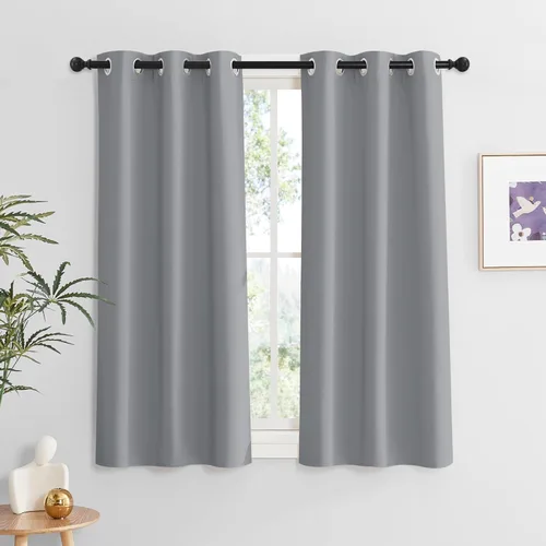 Miniatura 128 de RYB HOME Cortinas opacas de cocina de 36 pulgadas de largo, tratamiento de privacidad para ventanas pequeñas, aislamiento térmico, telón de fondo