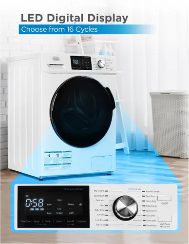 Miniatura 2 de BLACK+DECKER Lavadora de carga frontal, lavadora compacta de 2.7 pies cúbicos con pantalla LED y 16 ciclos