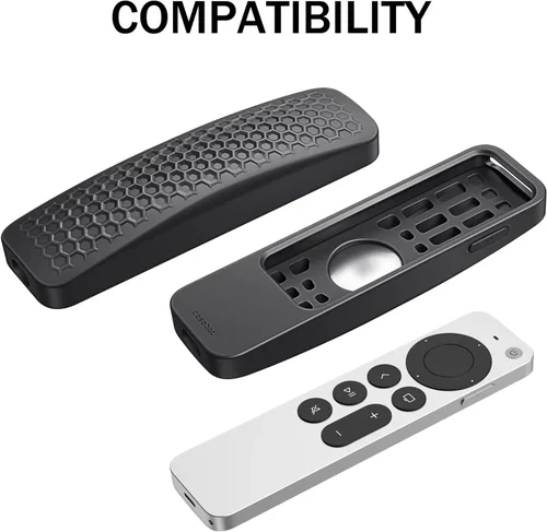 Miniatura 8 de Fintie Funda protectora 2 en 1 para Apple TV Siri Remote y AirTag 2021 2022, ligera, antideslizante, a prueba de golpes, para control remoto Apple