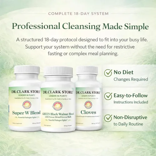 Miniatura 5 de Dr Clark Store Kit de apoyo y limpieza intestinal, con cáscaras de nogal verde negro liofilizadas, ajenjo y clavo de olor, ayuda a mantener una
