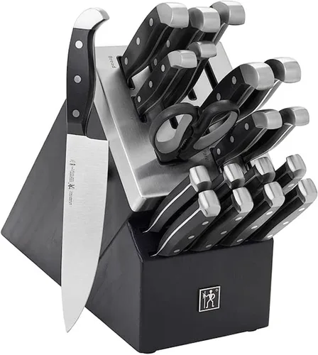 Henckels International Statement - Juego de 20 cuchillos autoafilables negros