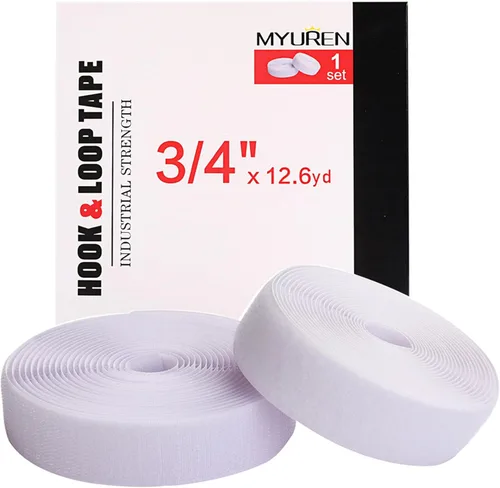 Miniatura 15 de MYUREN - Velcro en tejido para coser, estilo gancho y bucle de 3/4 pulgada, tiras de nailon no adhesivas en la parte posterior, cinta entrelazada