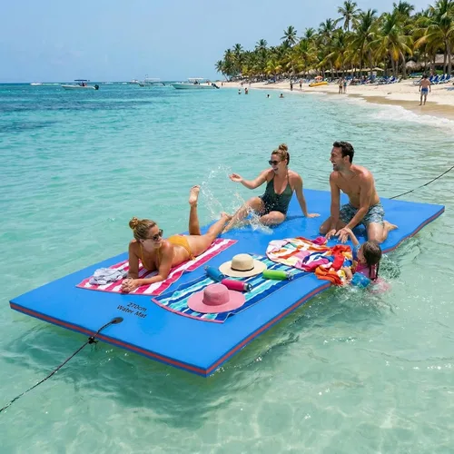 Miniatura 8 de Max4out Tapete flotante de agua de 9/12/18 pies de espuma flotante, almohadilla de espuma flotante de lirio para recreación acuática y relajación
