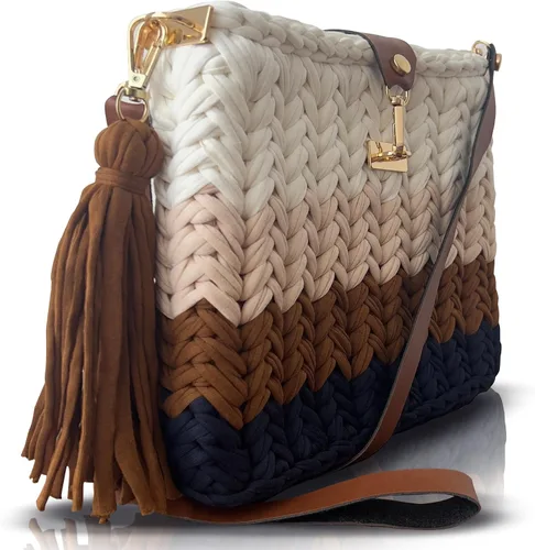 Miniatura 3 de CHQEL Bolso de mano de noche para mujer, hecho a mano, bolso de fiesta de boda de ganchillo, pequeño bolso de mano formal con solapa