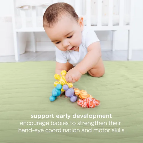 Miniatura 6 de Ubbi Joinibble - Mordedor para bebés, silicona platino de grado alimenticio, alivia la dentición y masajea las encías, sin BPA y PVC, paquete de 5