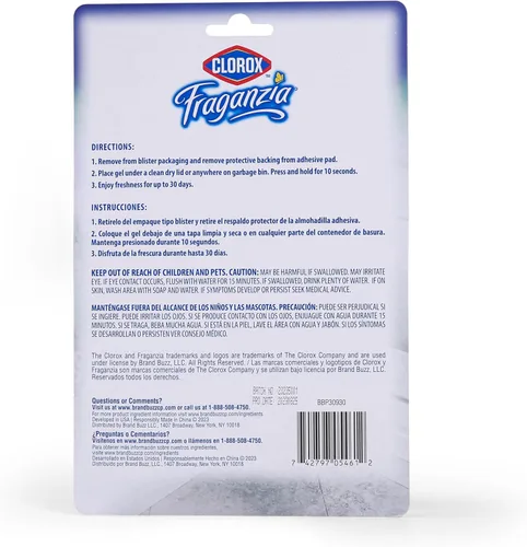 Miniatura 5 de Clorox Fraganzia - Gel ambientador adhesivo para botes de basura, Lavanda con aroma a eucalipto, sin enchufe, desodorante adhesivo para botes