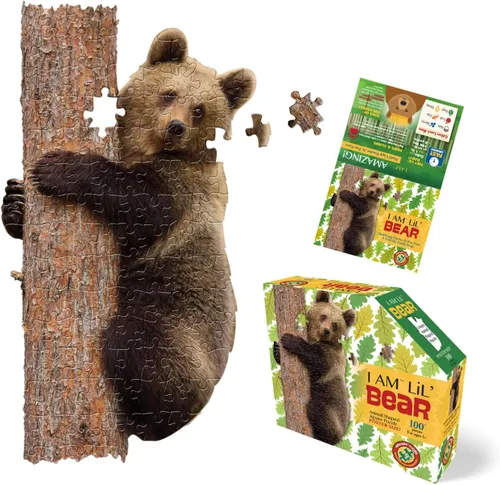 Miniatura 2 de Madd Capp Puzzles Jr. - I AM Lil' Bear - 100 piezas - Rompecabezas en forma de animal