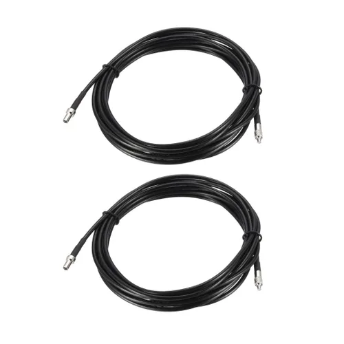 Miniatura 7 de uxcell TS9 macho a TS9 hembra RF Cable de extensión coaxial RG174 Cable de puente 6.6 pies 2pcs