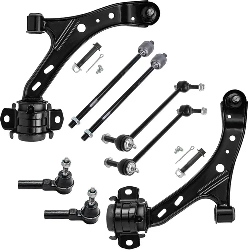 Miniatura 366 de Detroit Axle - Kit de brazos de control de extremo delantero de 8 piezas para Dodge Dakota 00-04, Durango 00-03, 4 brazos de control superior e