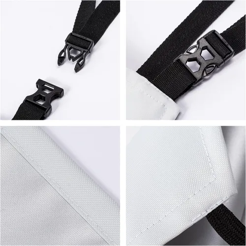 Miniatura 7 de Giwawa Delantal unisex para adultos, impermeable, resistente a las manchas, delantal de cocina con 2 bolsillos para BBQ, parrilla y pintura