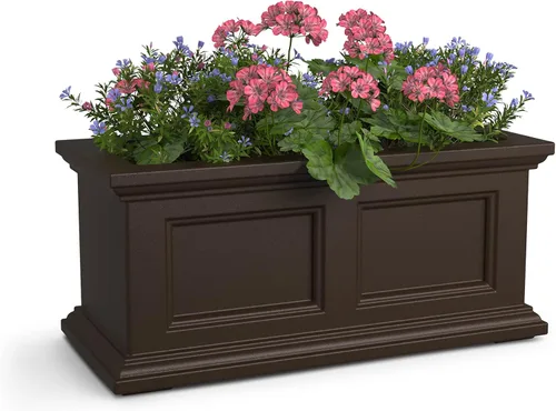 Miniatura 23 de Mayne Fairfield - Maceta con ventana de 2 pies, con riego automático, resistente a la intemperie para flores, diseño duradero para uso en Negro