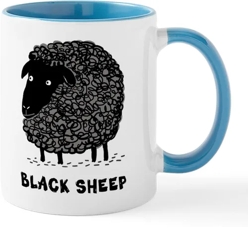 Miniatura 67 de CafePress Black Sheep Mug Taza de café de cerámica de 11 oz (11.0 fl oz)