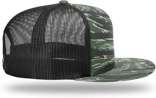 Miniatura 4 de Richardson 511 Wool Blend Flatbill Trucker Caps Sombreros de camionero en blanco OSFM