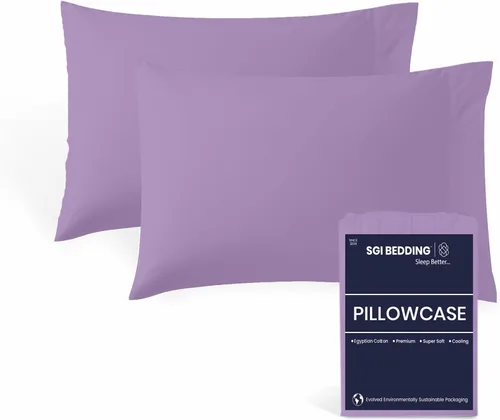 Miniatura 15 de SGI bedding Juego de 2 fundas de almohada estándar de 100% algodón egipcio, 1000 hilos, tejido de satén ultrasuave y lujoso, transpirable