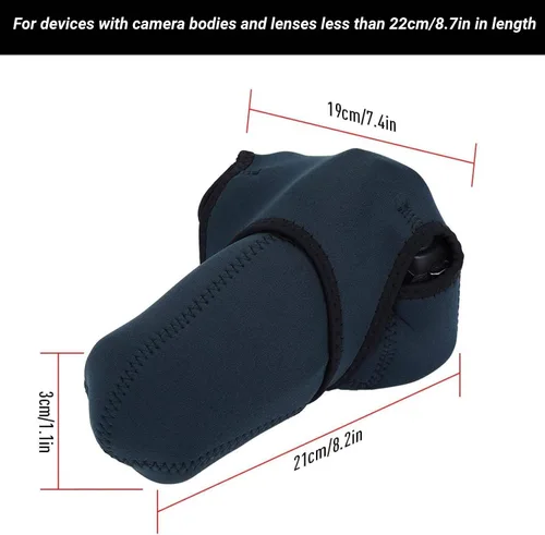 Miniatura 3 de Bolsa de revestimiento para cámara, pequeña bolsa impermeable para cámara SLR, funda de protección suave, bolsa de manga para cámara SLR DSLR