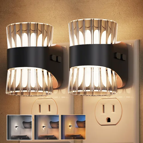 Miniatura 33 de L LOHAS LED Luz nocturna, luces nocturnas de burbujas enchufables a la pared, 3000 K/4000 k/5000 K, luz nocturna de temperatura de color ajustable