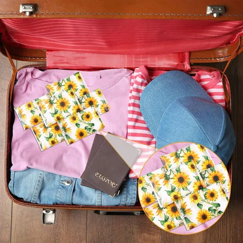 Miniatura 6 de PerKoop Paquete de 100 pañuelos faciales desechables de tamaño de viaje, 3 capas, para viajes de verano, boda, escuela, cartera, suministros