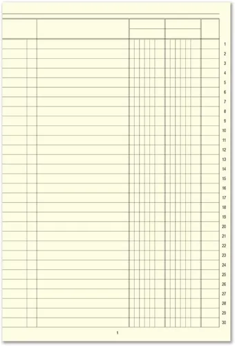 Miniatura 7 de BookFactory Libro de contabilidad/contabilidad / 4 (cuatro) columnas cuaderno de contabilidad - 100 páginas, 8 x 10 pulgadas, cubierta burdeos