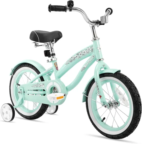 JOYSTAR Bicicleta de crucero para niños de 12, 14 y 16 pulgadas, para niños de 2 a 7 años, bicicleta para niños con ruedas de entrenamiento, freno