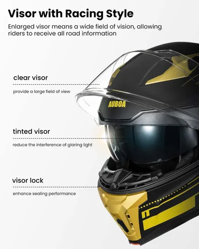 Miniatura 4 de Casco modular para motocicleta de cara completa con doble visera abatible para adultos, hombres y mujeres, modelo 928