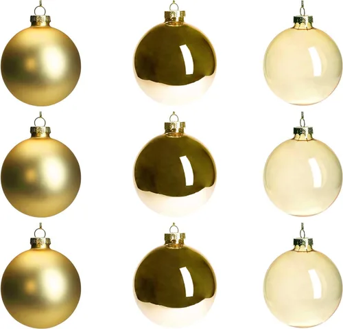 Miniatura 12 de DN DECONATION Bolas de Navidad de cristal marrón, juego de 9, bolas de Navidad colgantes de 3 pies para decoración del árbol de Navidad, regalo