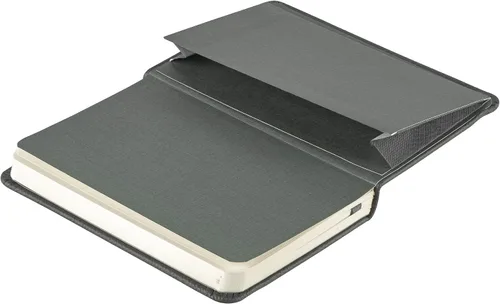 Miniatura 4 de Cuaderno de escritura clásico de cuero, tapa dura, cierre elástico, páginas con rayas estrechas, colección Inspire