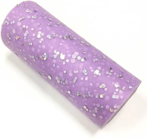 Miniatura 46 de Rollo de tul con lentejuelas con purpurina, decoración de boda, suministros de organza para fiestas de cumpleaños, carrete de tela, vestido tutú