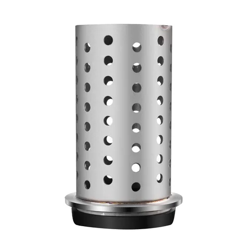 Miniatura 26 de DZQ Frasco de fundición perforada al vacío, acero inoxidable 304 con brida con base de bebedero de goma, varios tamaños para fundición de metal