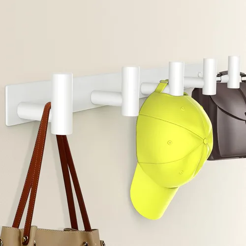Miniatura 16 de Perchero de Pared Montado - 3 Ganchos, Ganchos de Pared de Acero Inoxidable Resistente para Toalla, Bolso de Abrigo, Perchero para Sombreros