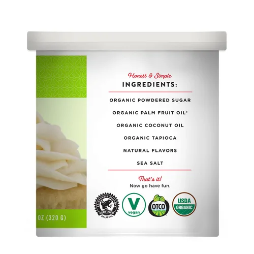 Miniatura 2 de Miss Jones Baking Crema de mantequilla orgánica para hornear, perfecta para glaseado y decoración, vegana: Queso crema (Paquete de 6)