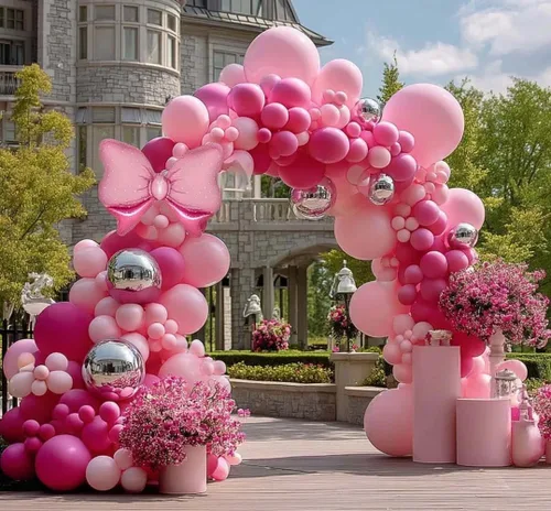 Miniatura 11 de Guirnalda de globos azul empolvado y blancos, kit de arco de globos Bobo de perlas azul claro con doble relleno para cumpleaños, baby shower, boda