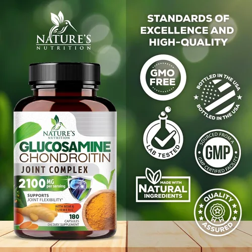 Miniatura 4 de Glucosamina Condroitina MSM 2100mg - 3x Fuerza, suplemento de apoyo articular para la movilidad y comodidad de las articulaciones para hombres