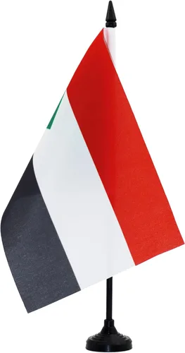 Miniatura 43 de AZ FLAG Sierra Leone Bandera de mesa 5'' x 8'' - Bandera de escritorio de Sierra Leona 21 x 14 cm - Bastón y base de plástico negro