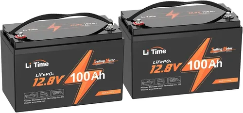 Miniatura 23 de Litime Batería de litio LiFePO4 de 12 V y 165 Ah Bluetooth, batería de ciclo profundo para motores de arrastre, tamaño grupo 31 con densidad