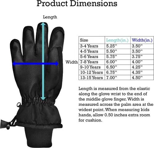 Miniatura 5 de N'Ice Caps - Guantes de invierno cálidos impermeables para niños con tecnología Thinsulate