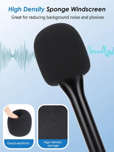Miniatura 9 de YOUSHARES Soporte para micrófono de entrevista portátil - Carril deslizante magnético de hierro compatible con DJI Mic Mini / 2&Rode Wireless Go
