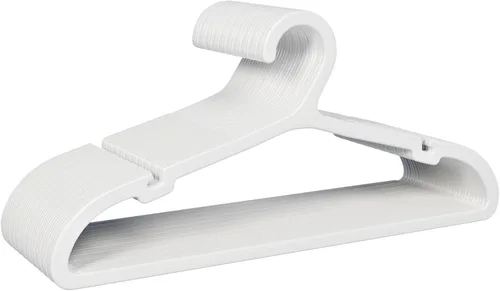 ABHENG Paquete de 30 perchas de ropa, perchas de plástico antideslizantes, perchas que ahorran espacio, resistentes, para colgar ropa seca y húmeda,