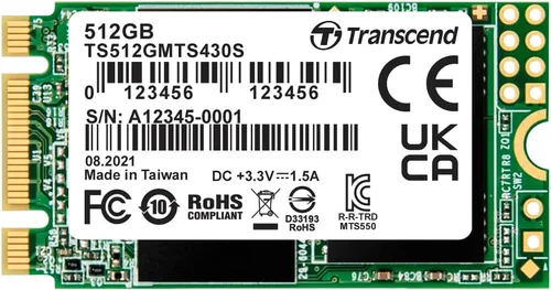 Miniatura 10 de Transcend SSD SATA III M.2 2242 de 128 GB, llave MTS430S B+M con caché DRAM, hasta 560 MB/s, SSD interno 3D TLC NAND