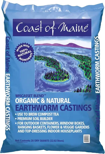 Miniatura 6 de Coast of Maine Wiscasset Blend Earthworm Castings - Suelo para aderezo para contenedores, cestas y jardines de flores y verduras, 8 cuartos de galón