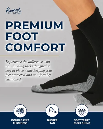 Miniatura 20 de Pembrook 4 pares de calcetines antideslizantes para hombres, mujeres, marido, papá, calcetines de agarre para hospital, yoga, pilates, barre