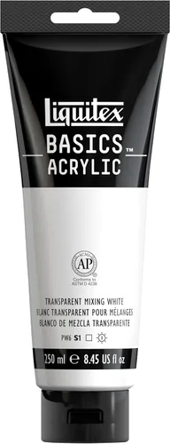 Miniatura 153 de Liquitex BASICS Pintura Acrílica, Botella de 400ml (13.5 oz), Blanco Titanio Titanio Blanco