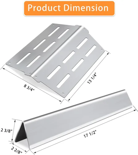 Miniatura 18 de 62752 7620 7622 Piezas de repuesto para parrilla Weber Genesis E310 E320 E330 S310 S320 S330 EP310 EP320 EP330, barras aromatizantes de 17.5
